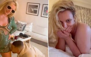 Britney Spears tổ chức tiệc ly hôn bán khỏa thân và để nam giới hôn chân